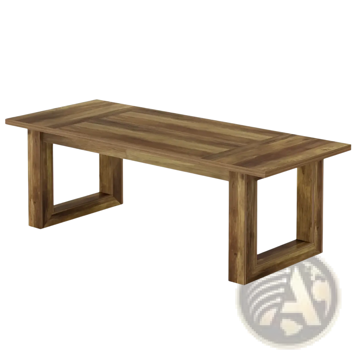 Rustic Brown Wooden Computer and Dining Desk