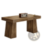 Rustic Wooden Desk with Natural Finish and Sturdy Legs