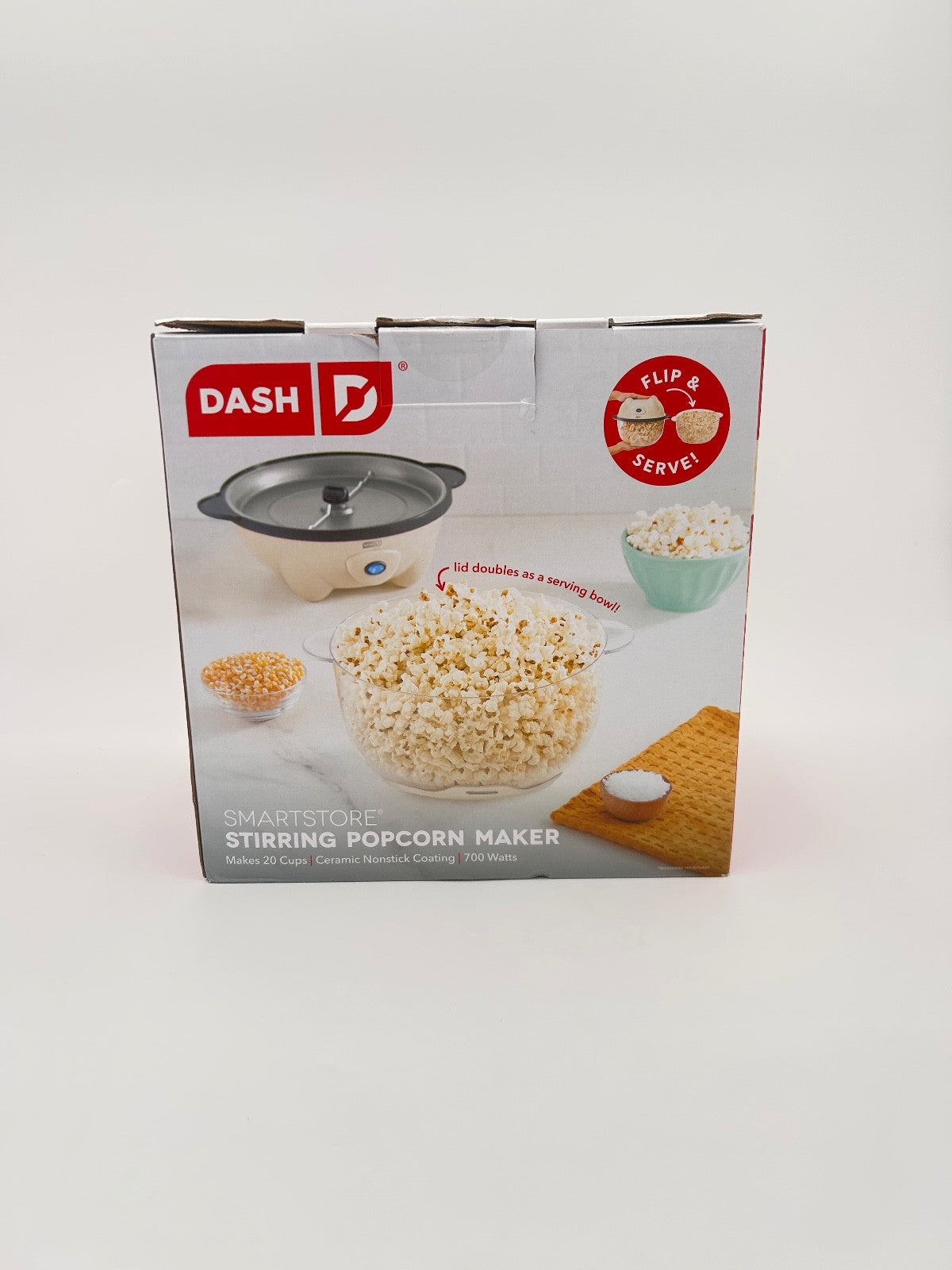 Dash SmartStore Stirring Popcorn Maker 20 Cup Electric Ceramic Nonstick 700W