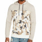 Sun + Stone Men's Camo Blocked Hoodie Beige khaki Size Small