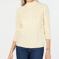Karen Scott Women's Cable Knit Sweater Yellow Size Petite Medium