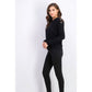 Hippie Rose Juniors' Button-Shoulder Sweater Black Size X-Large