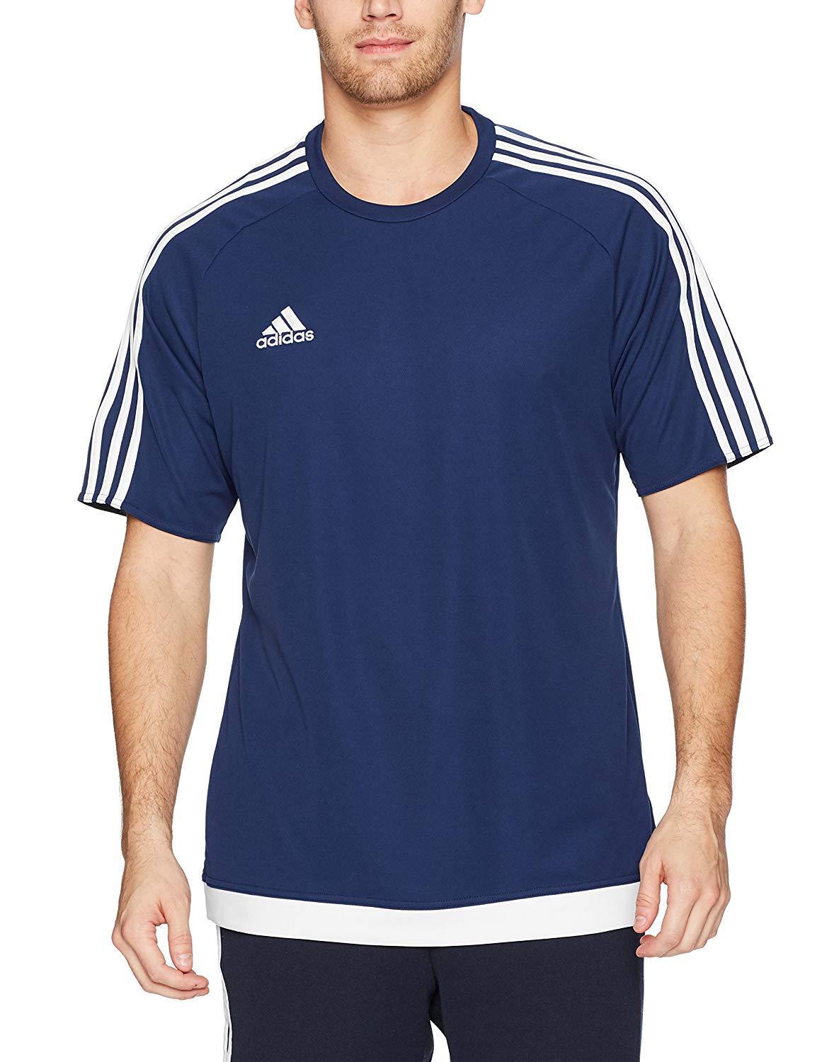 Adidas Boys Estro 15 Jersey T-Shirt Dark Blue/White Size Youth