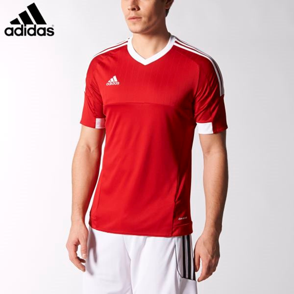 Adidas Boys Tiro 15 Jersey T-Shirt Red/White Size Youth