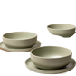 12-Piece Stoneware Dinnerware Sets With Mugs  Microwave & Dishwasher Safe  Non-Toxic Dinner Plates Bowls Set   Stackable Matte Glaze Kitchenware For 3