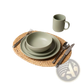 12-Piece Stoneware Dinnerware Sets With Mugs  Microwave & Dishwasher Safe  Non-Toxic Dinner Plates Bowls Set   Stackable Matte Glaze Kitchenware For 3