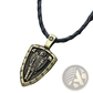 Saint Michael Archangel Shield Pendant on Braided Cord Necklace