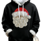 Santa Holiday Faux Fur Trim Christmas Hoodie with Pockets