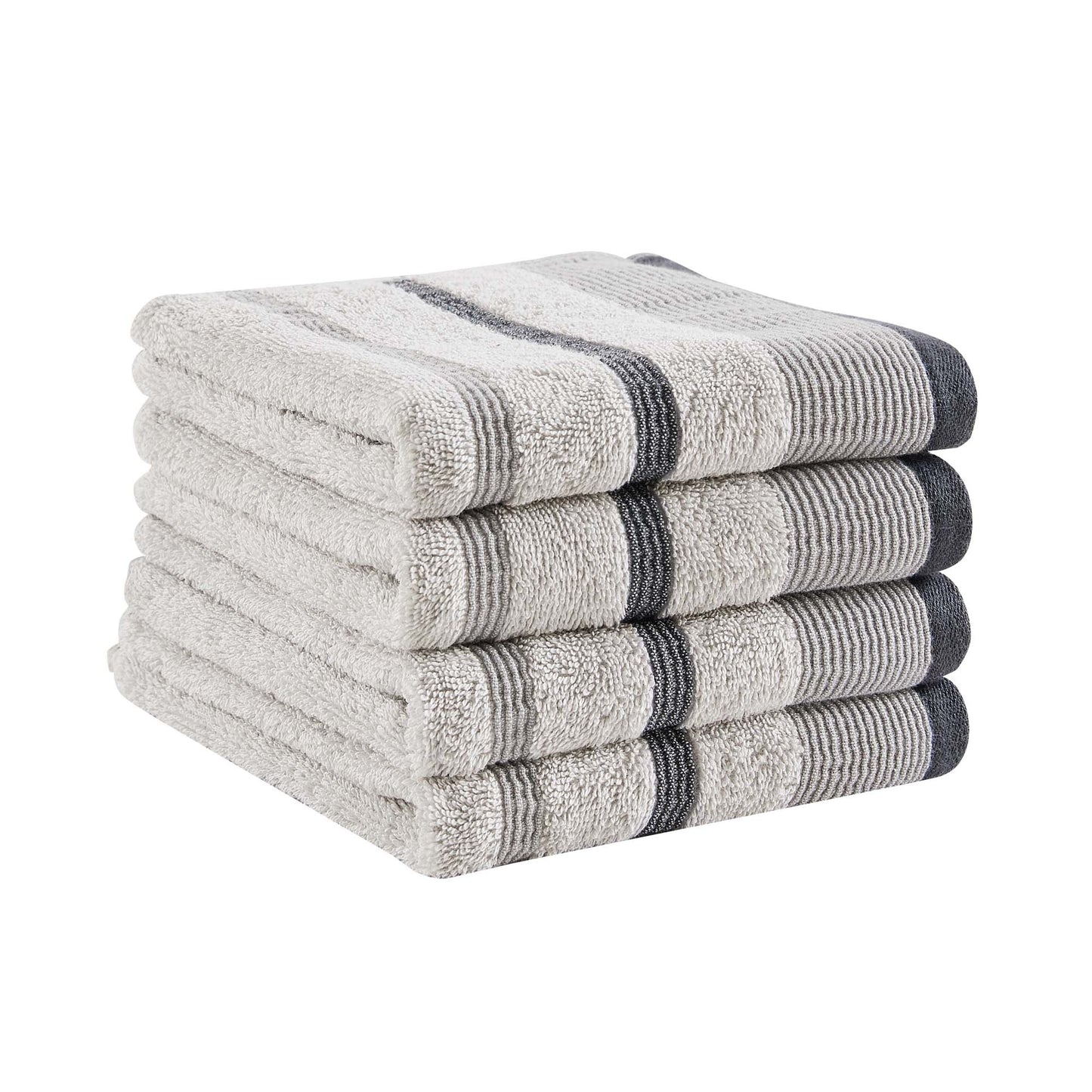 Decorative Cotton Stripe Bath Towel Set - Noelle Collection