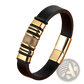 Scorpion Leather Bracelet with Gold Magnetic Clasp