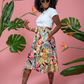 Leota Women's Mindy Skirt in Paradise Pop Multi