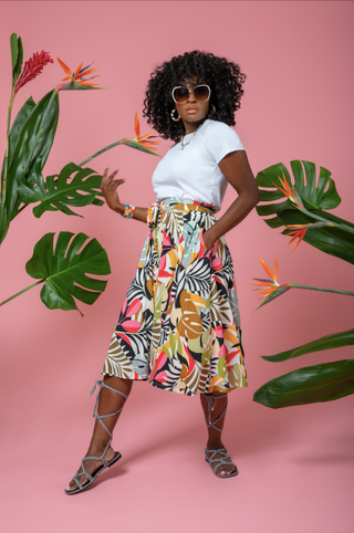 Leota Women's Mindy Skirt in Paradise Pop Multi