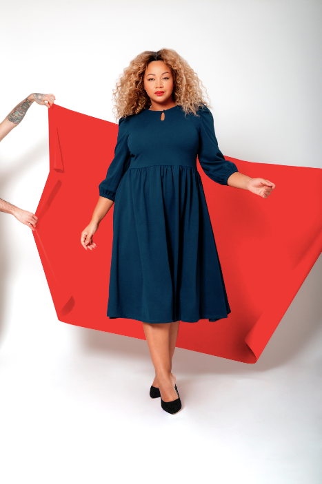 Leota Women's Iman Dress Blue Size 2X