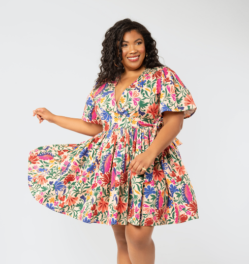 Leota Women's Alena Floral Dress Brown