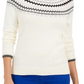 Charter Club Women's Metallic Fair Isle Family Sweater white Size Small