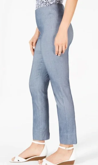 Charter Club Women's Pull-On Skinny Pants Blue Size 10