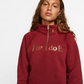 Nike Women's Plus Size Sportswear Shine 1/2-Zip Fleece Top Brght Red Size 2 Extra Large