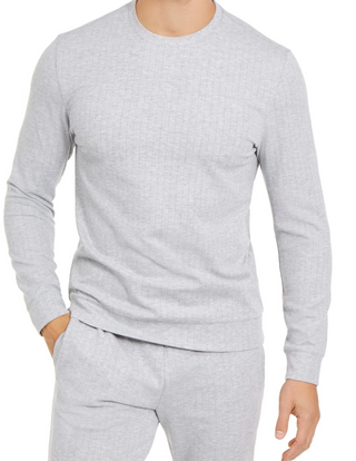 Alfani Men's Sweater Light Heather Crewneck Pullover Gray Size Small