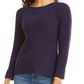 Style & Co Women's Marled Knit Sweater Purple Petite Large