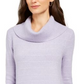 Style & Co Women's Lurex Cowl-Neck Sweater Purple