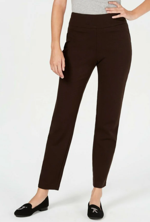 Charter Club Women's Slim Leg Pants Brown Size 6PS