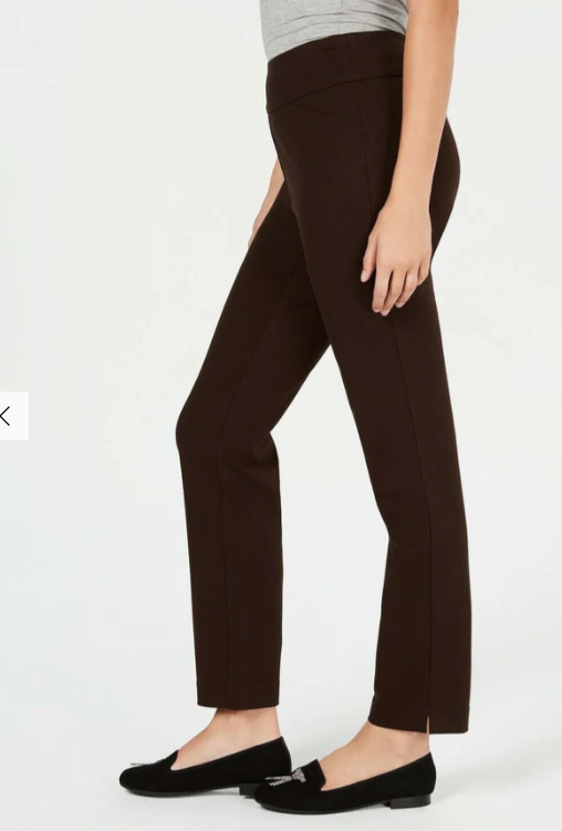Charter Club Women's Slim Leg Pants Brown Size 6PS