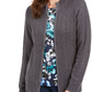 Karen Scott Women's Cable Knit Zip Front Sweater Gray Size Petite X-Large
