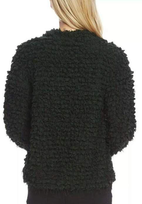 NWT Vince Camuto Teddy Knit Mock Neck classic Green Long Sleeve Sweater Size Small
