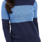 Karen Scott Women's Colorblocked Cotton Turtleneck Sweater Blue Size Medium