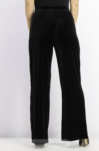 MSK Women's Embellished-Trim Velvet Pants Black Size Medium