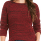Style & Co Women's Marled Knit Sweater Red Size Petite Large