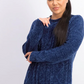 Karen Scott Women's Cable Knit Chenille Sweater Blue Size 1X