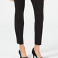 Alfani Women's Petite Wide-Waistband Exposed Elastic Skinny Pants Black Size 14 Petite
