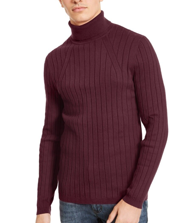 INC International Concepts Men's Elite Turtleneck Sweater Wine Size XX-Large
