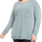 Karen Scott Women's Cable Knit Chenille Sweater Blue Size XX-Large
