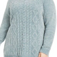 Karen Scott Women's Cable Knit Chenille Sweater Blue Size XX-Large
