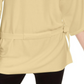 Alfani Women's Yellow Solid 3/4 Sleeve Crew Neck Peplum Party Top Yellow Petite Large