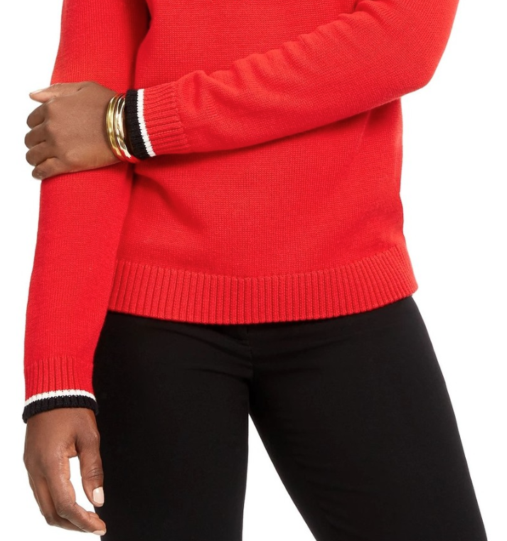 Charter Club Women's Scottie Fair Isle Sweater Red Size Medium