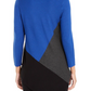 Alfani Women's Asymmetrical Colorblocked Sweater Blue Size Medium