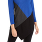 Alfani Women's Asymmetrical Colorblocked Sweater Blue Size Medium