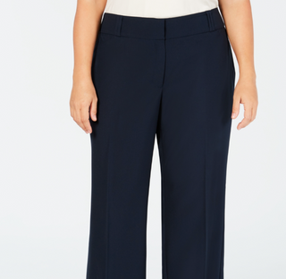 Alfani Plus & Petite Plus Size Curvy Bootcut Tummy-Control Pants  Blue Size 16W