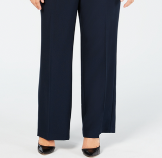 Alfani Plus & Petite Plus Size Curvy Bootcut Tummy-Control Pants  Blue Size 16W