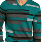 Alfani Men's Textured Striped V-Neck Sweater Cape Green Size Extra Large