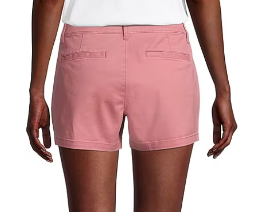 Style & Co Women's Chino Shorts Pink Size 16