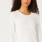 Karen Scott Women's Patchwork-Stitch Pullover Sweater White Size Extra Large
