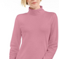 Karen Scott Women's Cotton Turtleneck Top Pink Size Petite Large