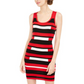 Planet Gold Junior's Striped Body con Sweater Dress Red Size Medium