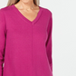 Karen Scott Women's V-Neck Pullover Sweater Pink Size Medium