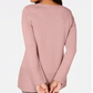 Karen Scott Women's Cotton Boat Neck Sweater Pink Size Small