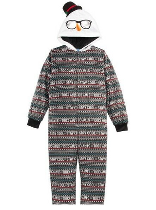 Max & Olivia Little & Big Boy's 1 Pc Printed Reindeer Pajama Black Size Large (14-16)